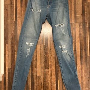 Milano Di Rouge Ripped Denim Jeans